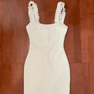 white floral bodycon